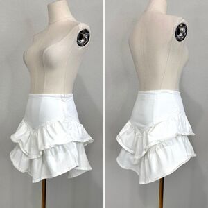 MOTHER The Ruffle Mini Skirt 24 Western Coastal Cowgirl Cottage Boho Coquette